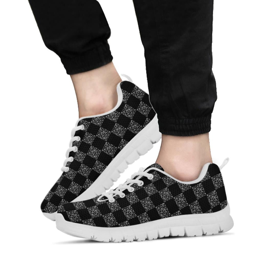 Low Top Sneaker - Black CheckerBoard