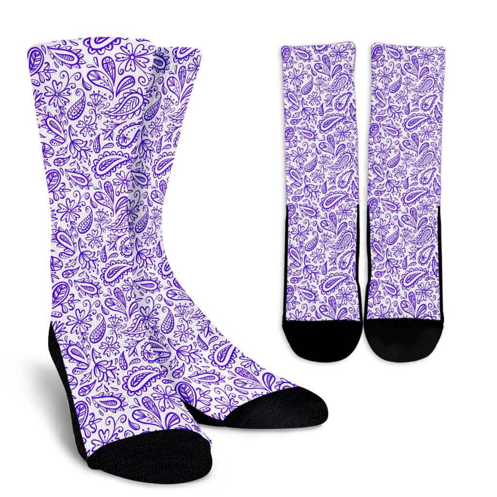 Socks - Purple Paisley