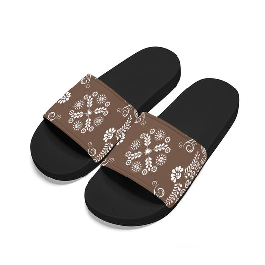 Brown Bandana Unisex Slides