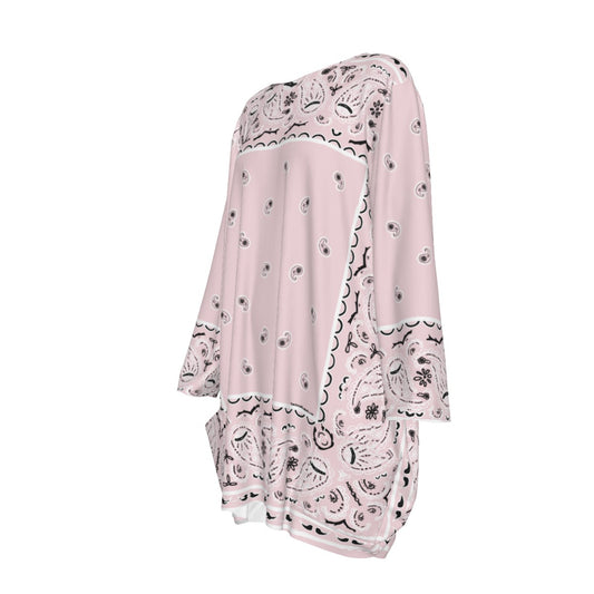 Crew Neck Dress Loose Fit - Lt Pink