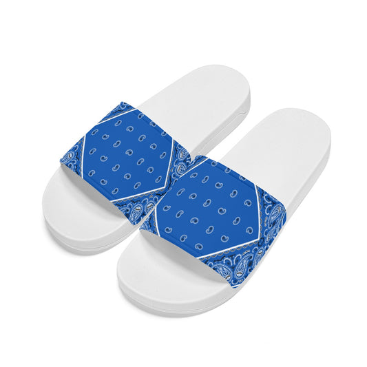 Cobalt Blue Diamond OG Bandana Slides