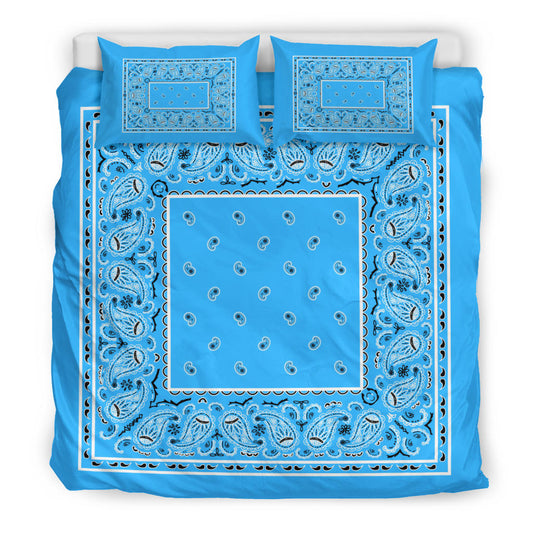 Duvet Set - Lt Blue Traditional Bandana W Shams