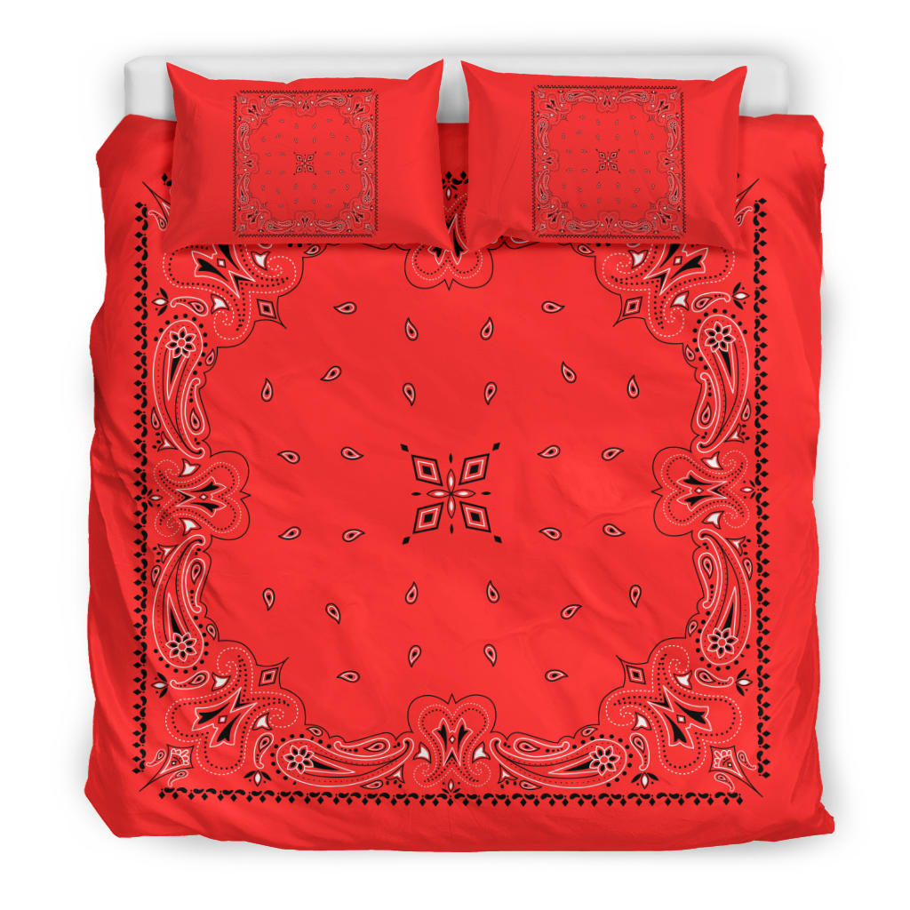 D3 Duvet Set - Traditional Red Bandana w Shams