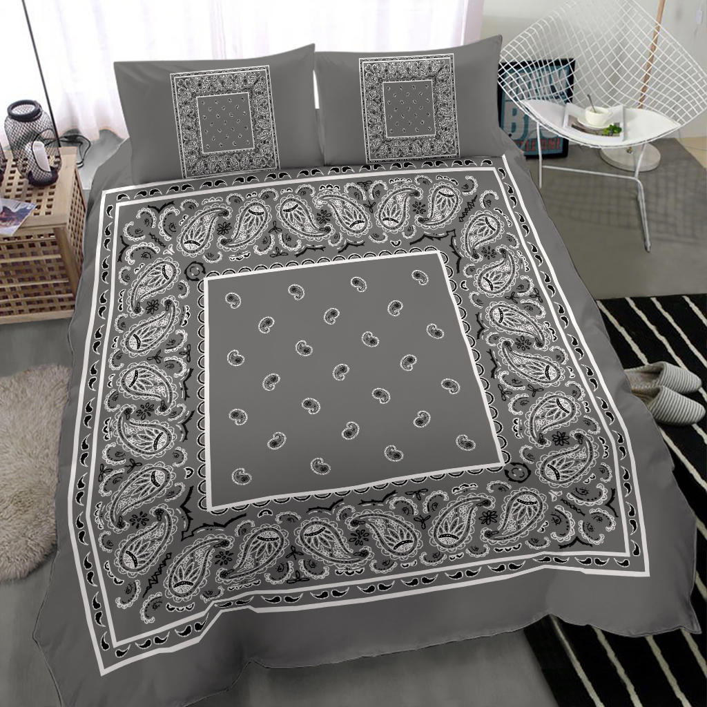 Duver Cover Set - Gray and Black Bandana
