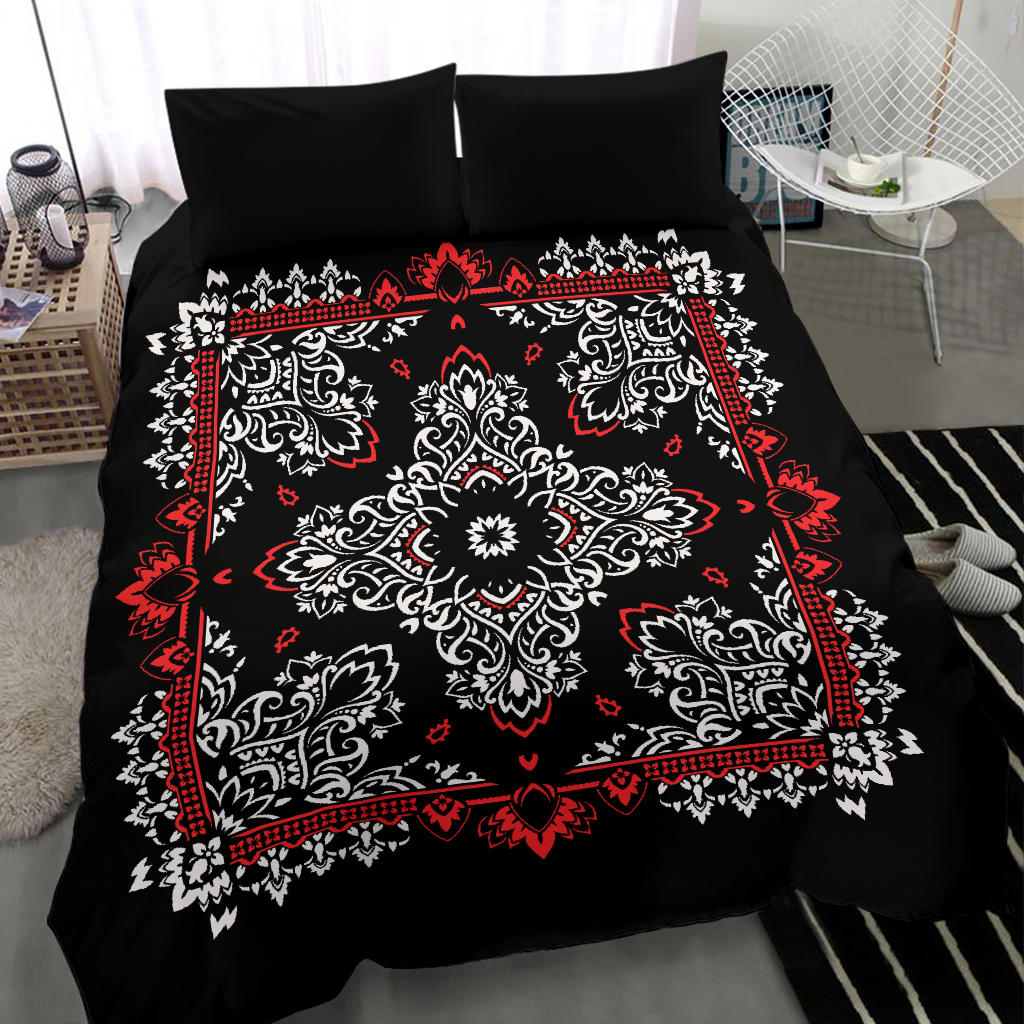 D2 Duvet Set - Black Bandana w Shams