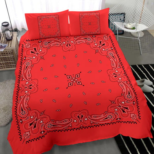 D3 Duvet Set - Traditional Red Bandana w Shams