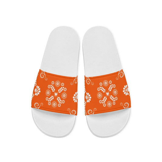 Bright Orange Bandana Slides