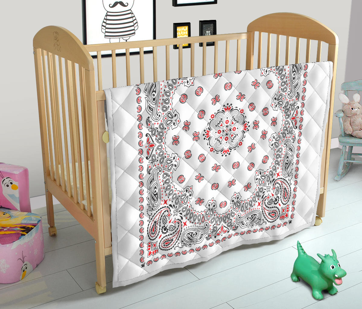 Quilt 2 - Red Black White Bandana Style