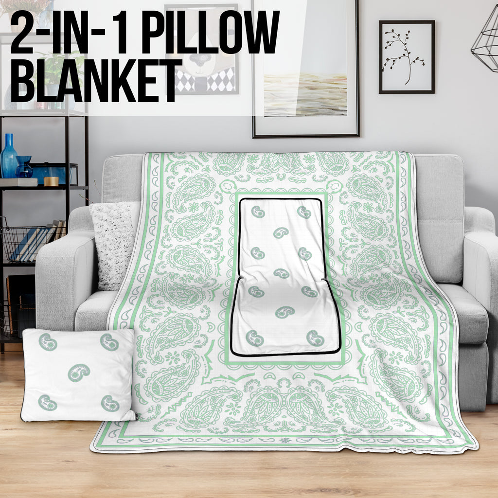 Pillow Blanket - Funky Minty Green