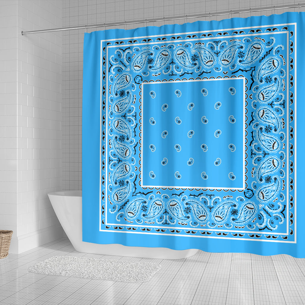Shower Curtain - Classic Lt Blue Original Bandana