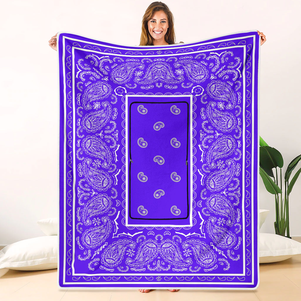 Pillow Blanket - Traditional Bright Purple