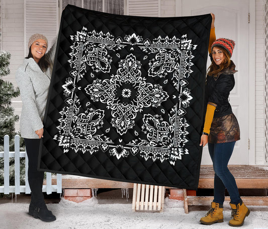 Quilt 3 Black and White Bandana Quilt