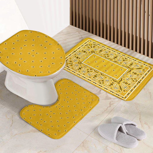 Bathroom Set - Gold Bandana 3 Pieces