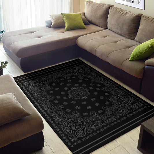 Area Rug 1 - Gray on Black
