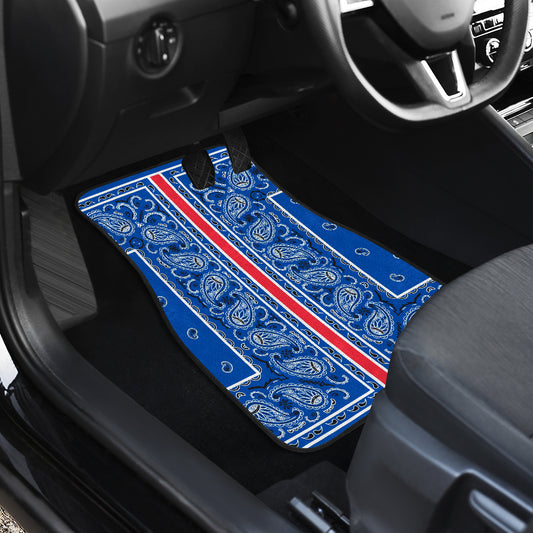 Dual Cobalt OG Bandana Redline Car Mats