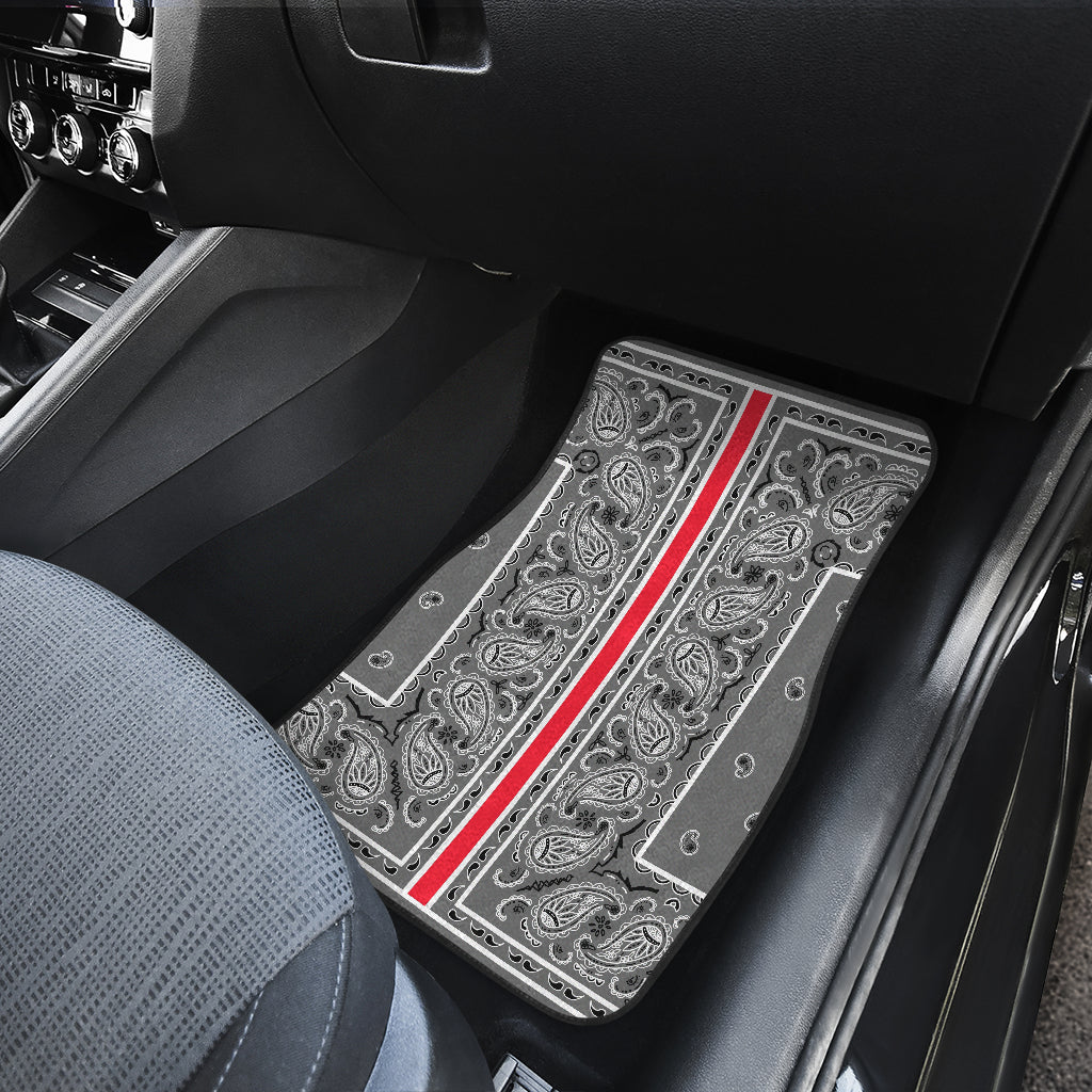 Dual Gray OG Bandana Redline Car Mats