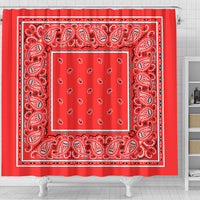 Shower Curtain - Classic Bright Red Bandana
