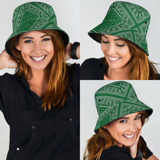 Classic Green Bandana Bucket Hat