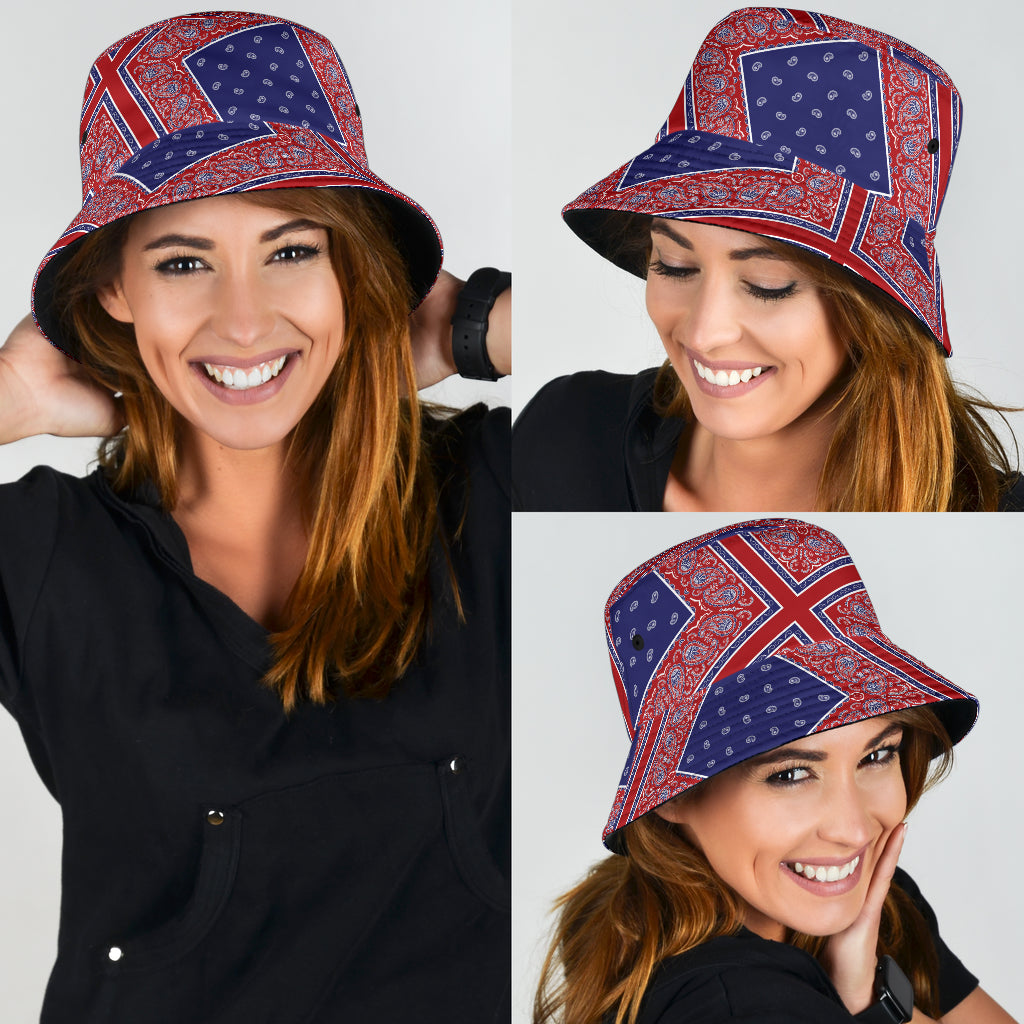 red white and blue patriotic bucket hat