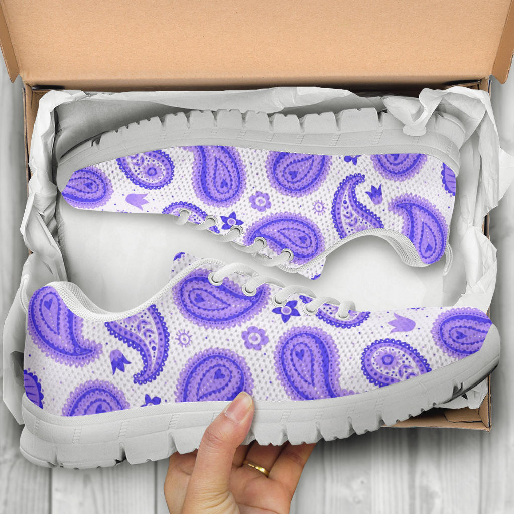 Low Top Sneaker - Amethyst Paisley White Sole