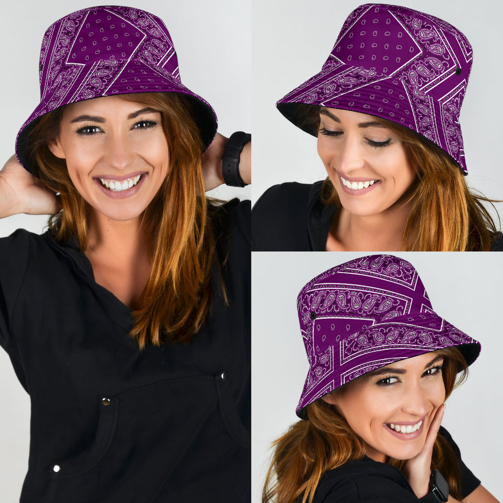 plum purple bucket hat