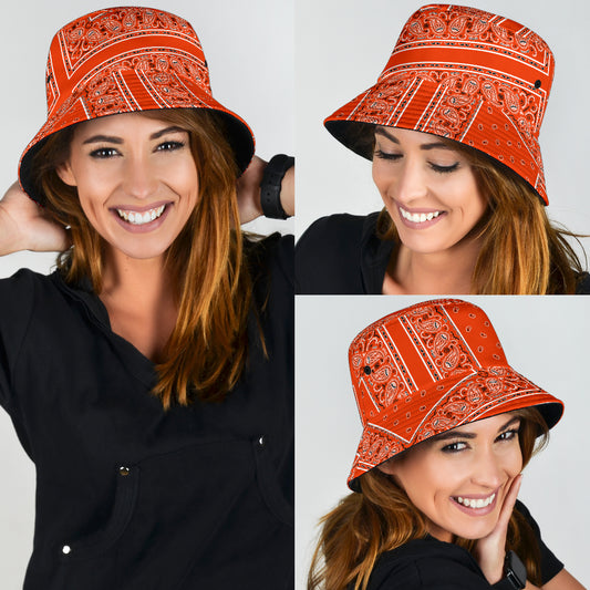 Perfect Orange Bandana Bucket Hat