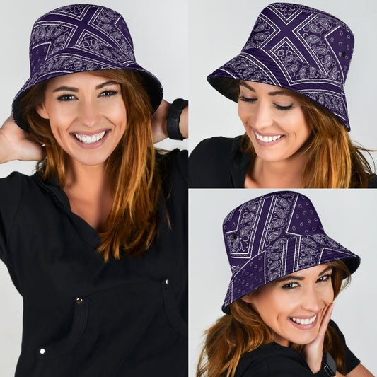 Royal Purple Bandana Bucket Hat