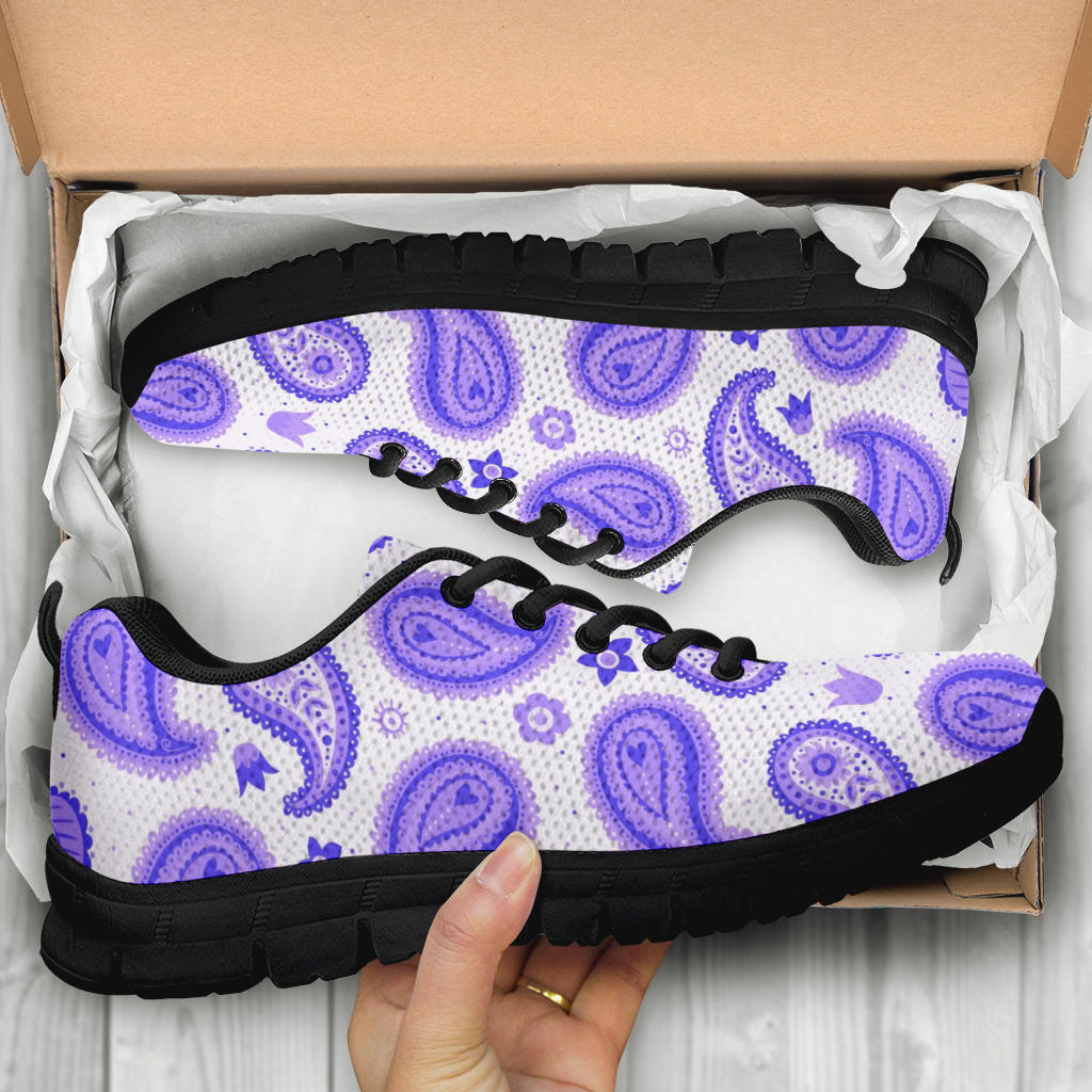 Low Top Sneaker - Amethyst Paisley Black Sole