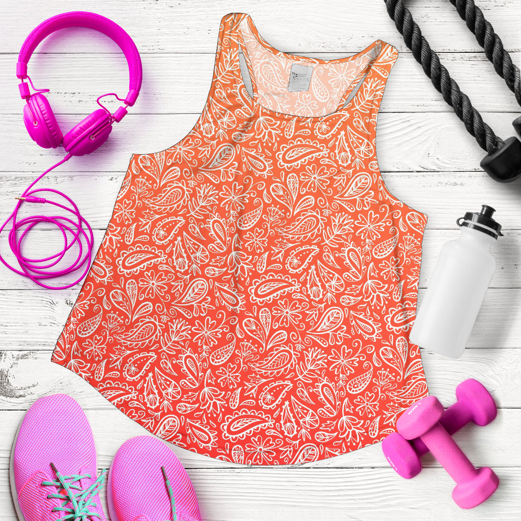 Women's Racerback Tank - Orange to Red