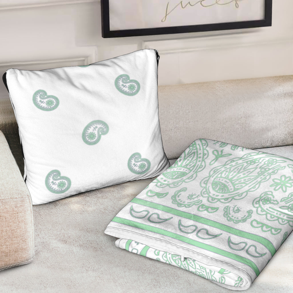 Pillow Blanket - Funky Minty Green