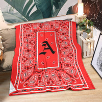 Red Ultra Plush Bandana Blanket - A oe