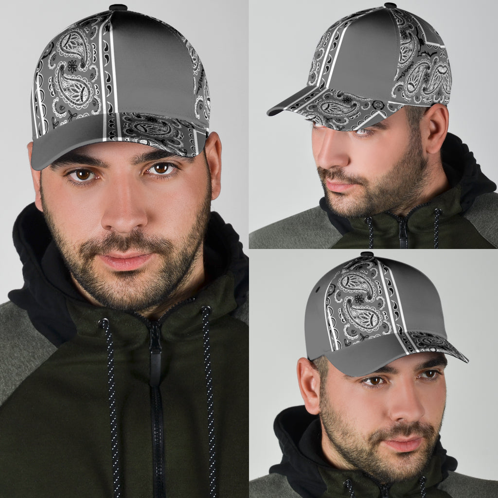 Classic Cap - Gray Bandana Style