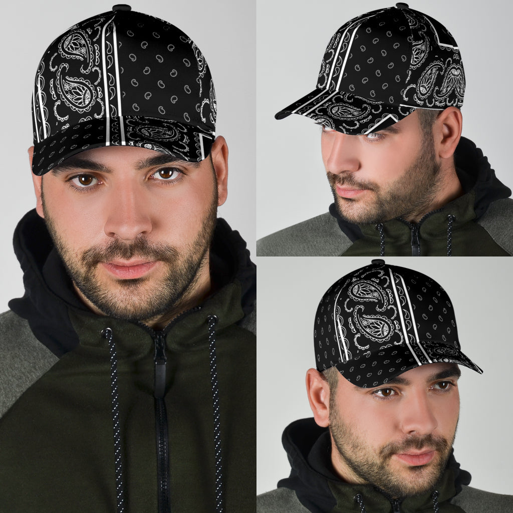Classic Cap - Black Bandana Style V2