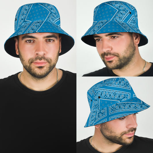 Sky Blue Bandana Bucket Hat