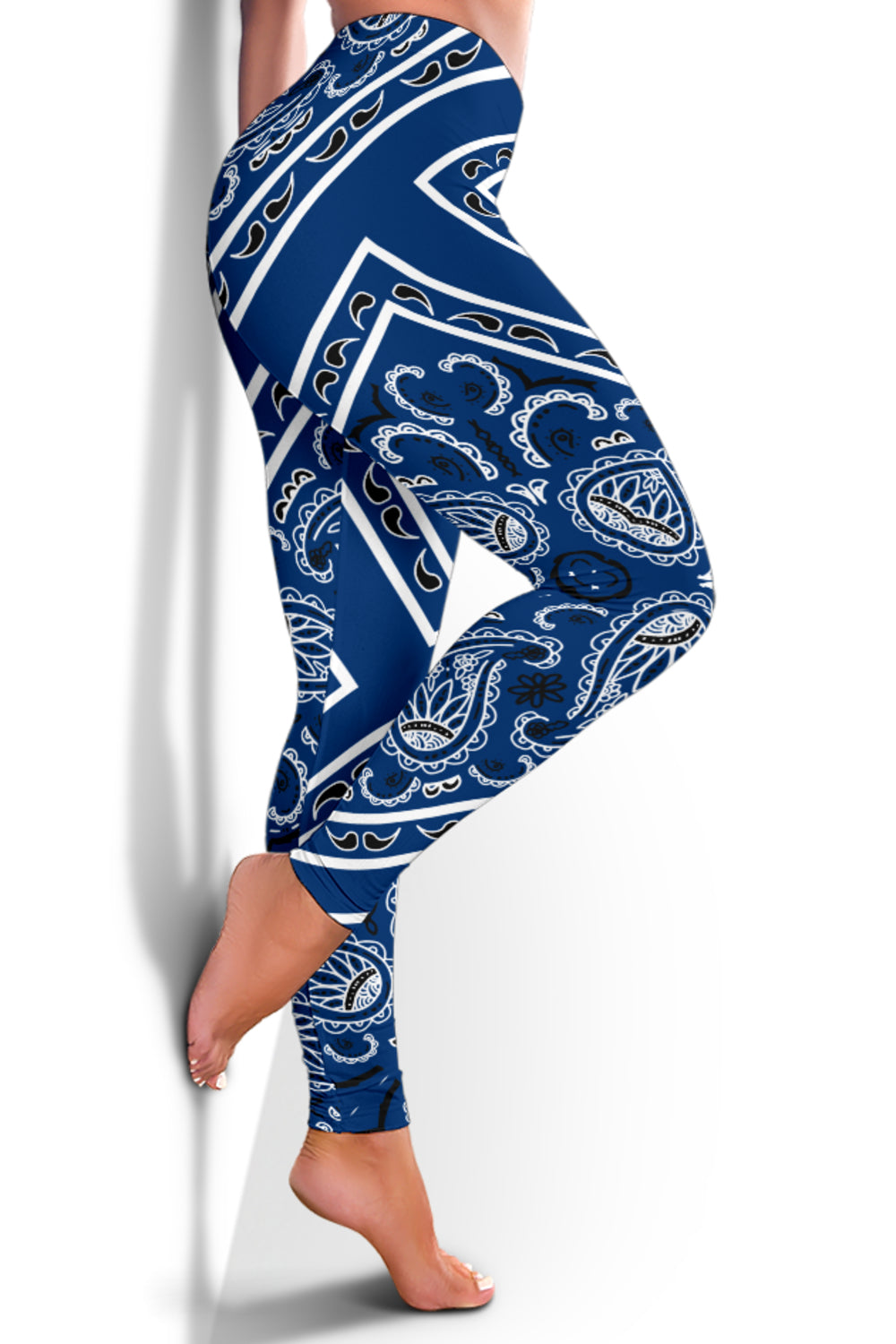 Women's Leggings - Navy Total Bandana