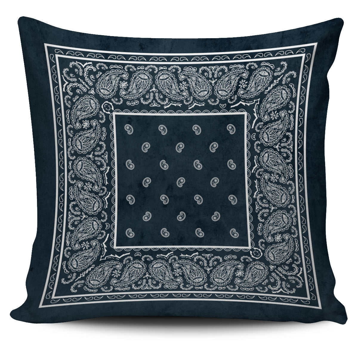 Denim Look Bandana Throw Pillow Cover