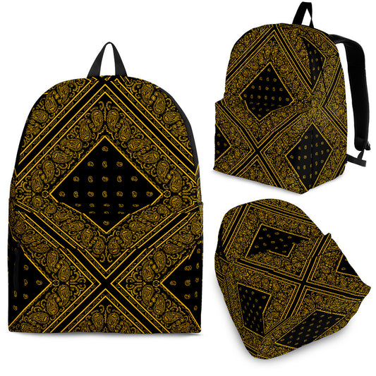 black and bold bandana backpacks