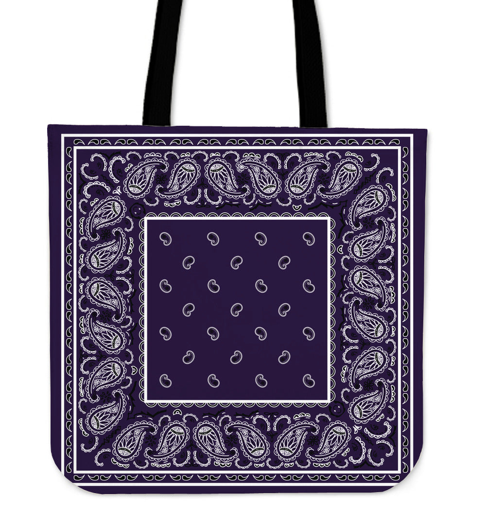 royal purple bandana tote