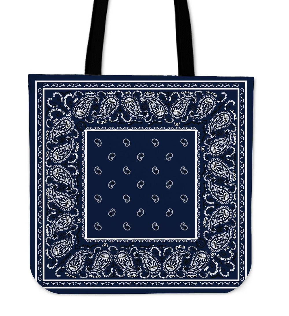 navy blue bandana totes