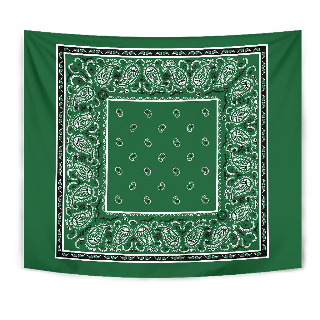 StreetTaps Classic Green Bandana Tapestry