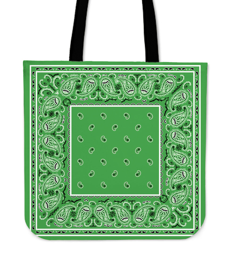 bright green bandana totes