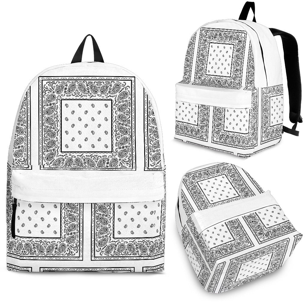 White Bandana Backpacks