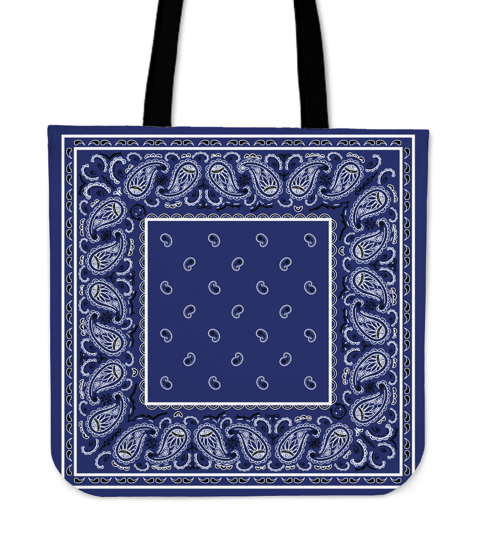 royal blue bandana tote bags