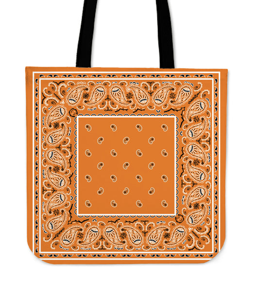 orange bandana tote bag