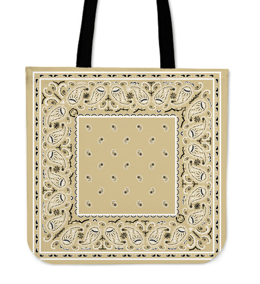 khaki bandana tote bags