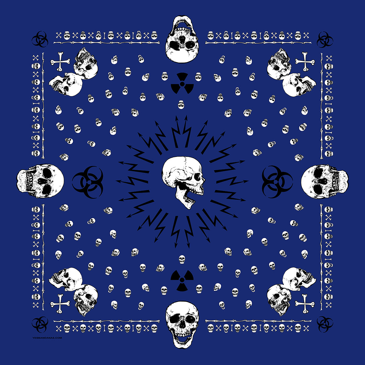 Hazardous Skulls in Blue Bandana
