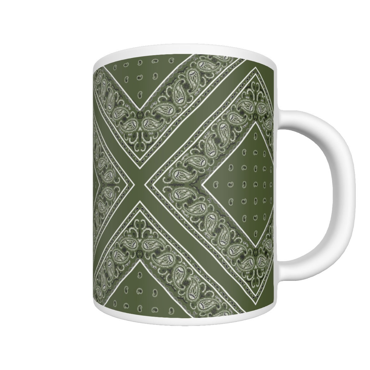 CM - Army Green Diamond Bandana Coffee Mug