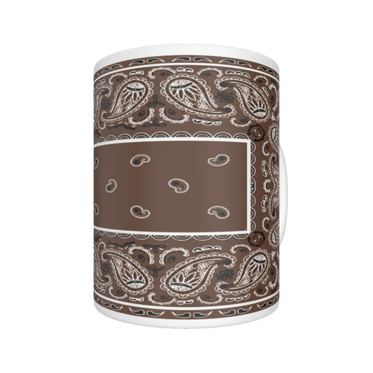 CM - Coffee Brown Rectangle Bandana Coffee Mug