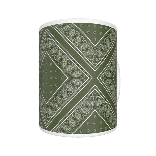 CM - Army Green Diamond Bandana Coffee Mug