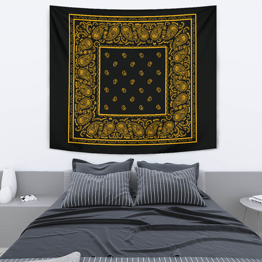 black and gold bandana decor